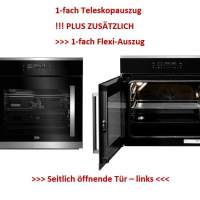 Beko Set BIM 25400 XL Einbau-Backofen A+ Edelstahl inkl. 1-fach Teleskopauszug + 1-fach Flexi-Auszug