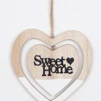 Herzaufhänger aus Holz SweetHome, groß