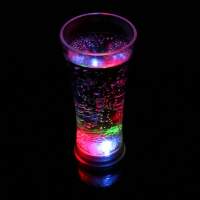 LED Cocktailglas 400 ml aus Kunststoff beleuchtet mit Batterie bunt beleuchtet Partyglas
