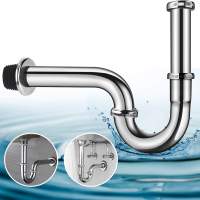 JIPRENS Siphon sink-universal sink waste set can be shortened Good quality pipes Pipe siphon Siffon for washbasins Contains 3 ru