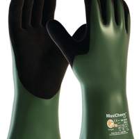 Chemical gloves MaxiChem Cut 56-633, size 11 green/black, 12 pairs