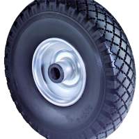 Polyurethane wheel (puncture-proof), black, Ø 210 mm, width: 65 mm, 100 kg