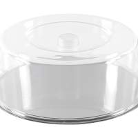 APS cake plate with hood stainless steel/plastic 11cm Ø30cm
