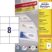 Avery Zweckform label 3427-200 105x74mm white 1,600 pieces/pack.