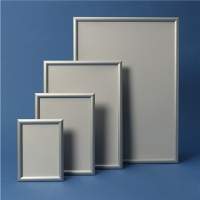 Snap frame format DIN A2 24mm clamping profile aluminium. silver anodized.