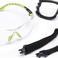 Safety goggles Solus 1000 set temples green black PC clear, EN166