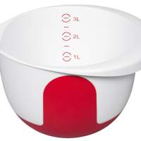 EMSA mixing bowl Mix & Bake 3l white/red