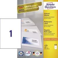 Avery Zweckform universal label 3478 210x297mm white 100 pieces/pack.
