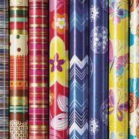 Wrapping paper 2m x70cm, assorted motifs, 5 pieces