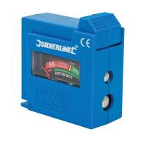 Silverline Batterieprüfgerät für AAA, AA, D, C, 9V , LR1, A23 und Knopfzellen