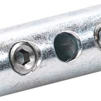 Rod coupling suitable for 8 mm drawbar, galvanized surface