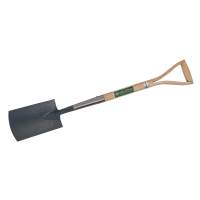 Premium digging spade with ash wood handle 995 mm
