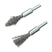Steel wire pin brushes, 2 pcs. Set 6mm shaft
