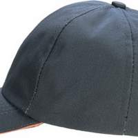 Men's cap size 59/60 grey/orange 65%PES/35%CO adjust.